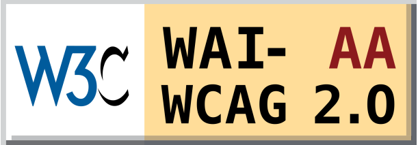 logotipo de accesibilidad W3C con nivel AA