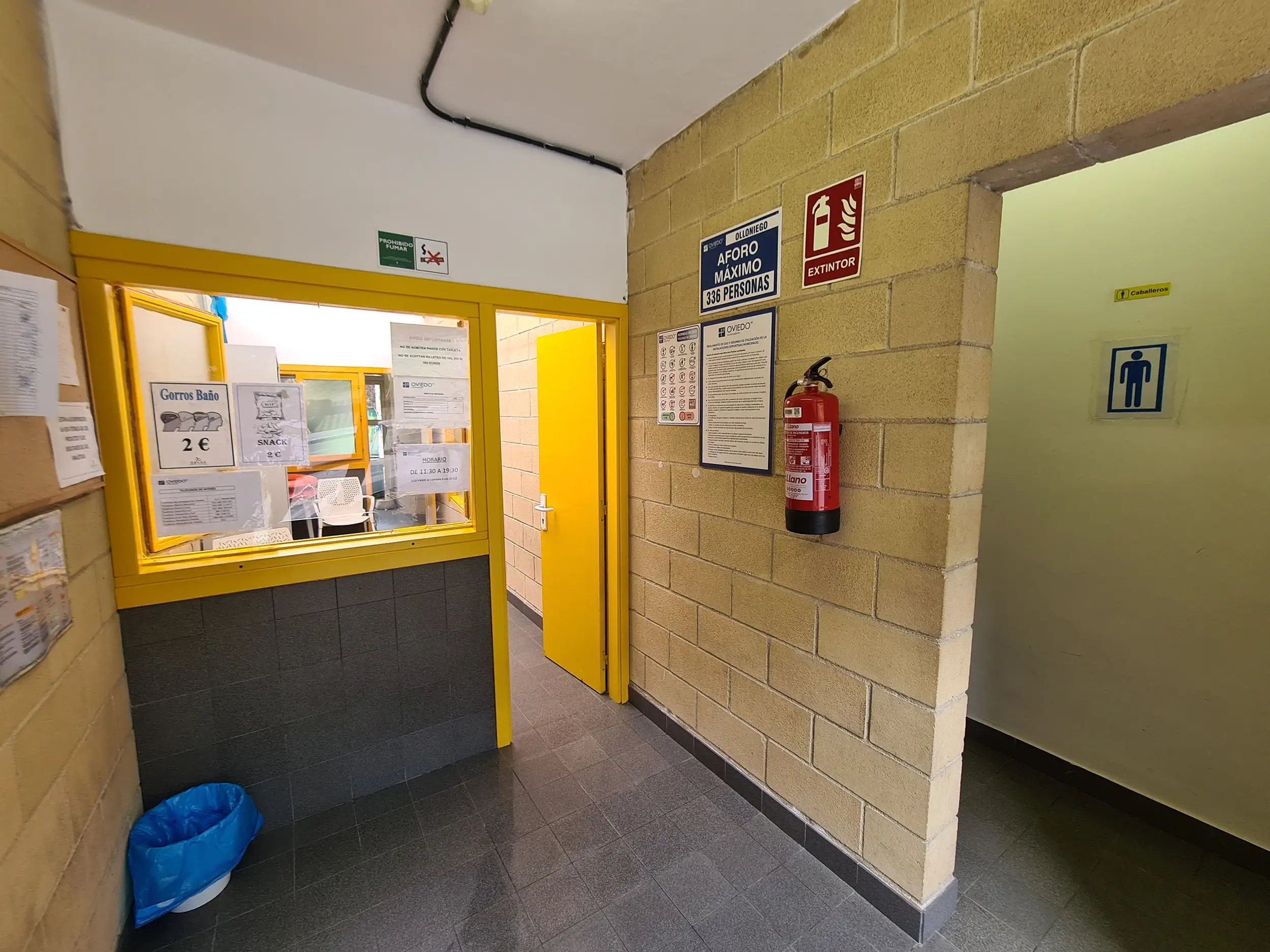 vista de la recepción de la instalación