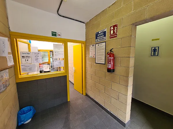 vista de la recepción de la instalación