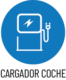 icono de carga de coche eléctrico 